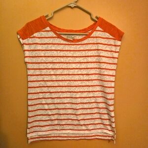 Lucky Brand lacy striped top, XS